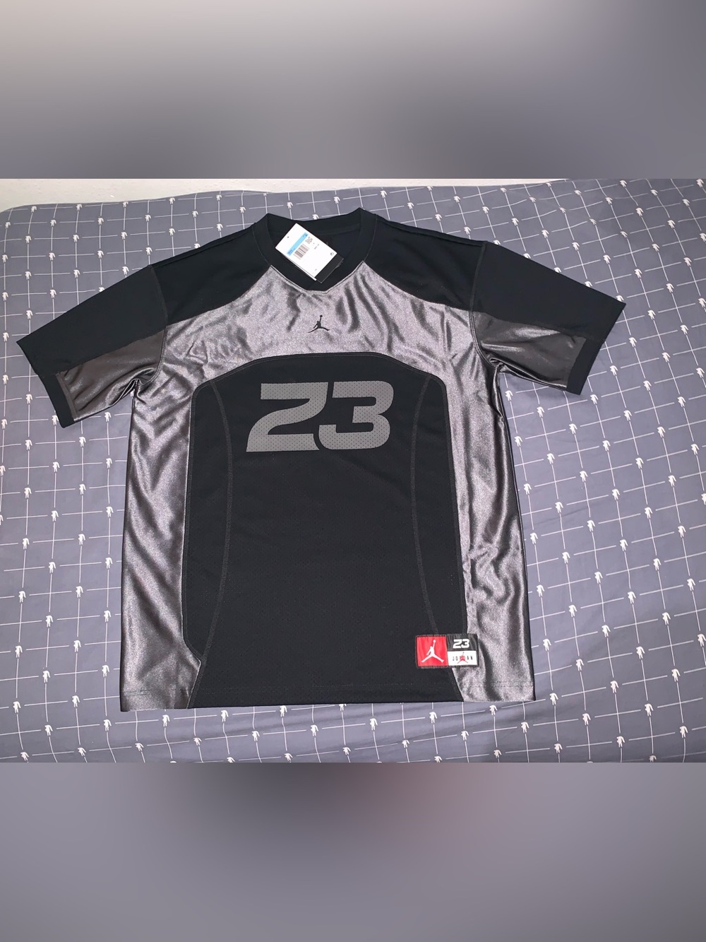 Jordan Flight Men's Jersey Top Black/Iron Grey IF1913-010 Size: Medium